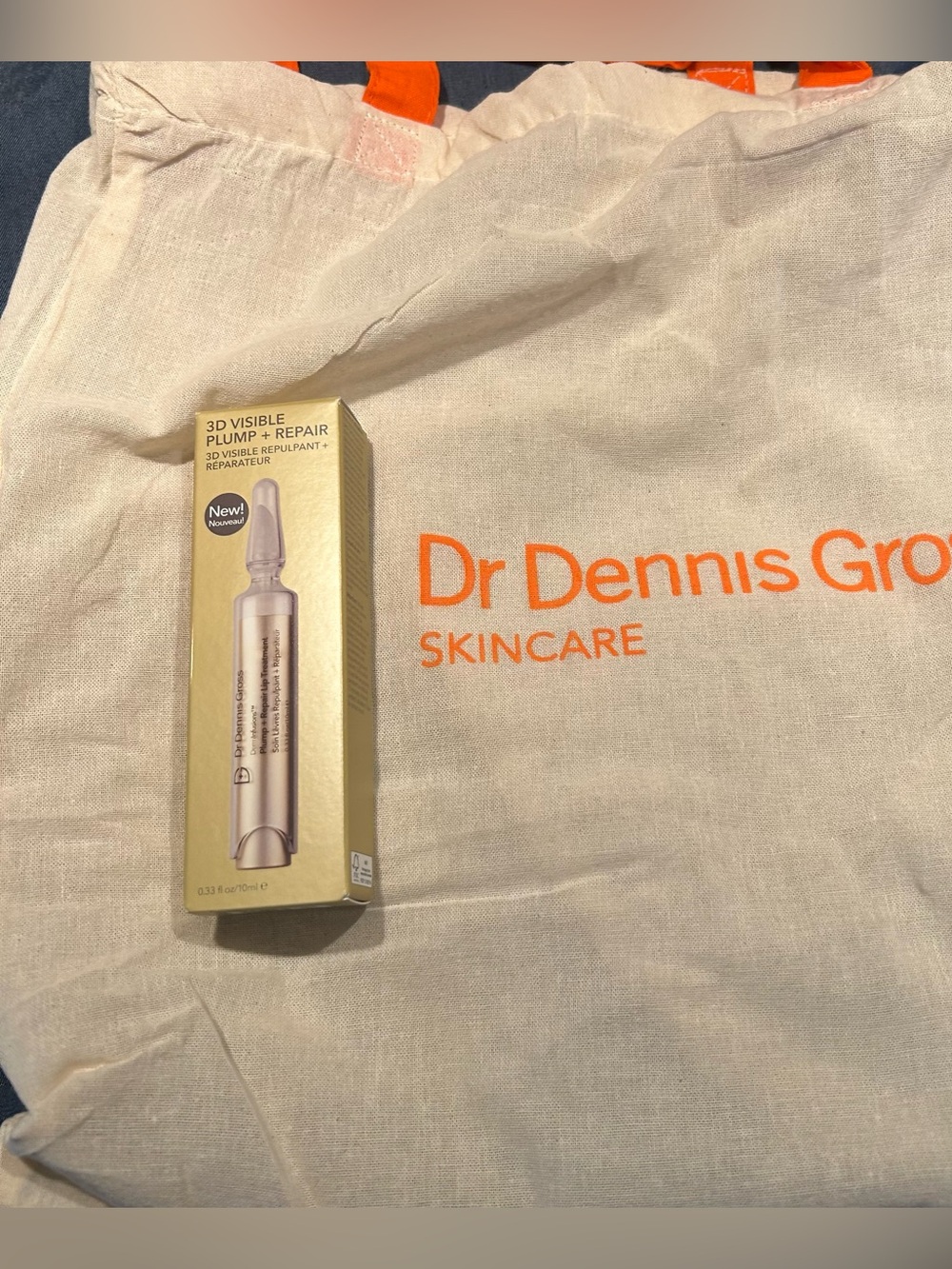Dr. Dennis Gross DermInfusions 3D Visible Plump + Repair Lip Treatment + tote